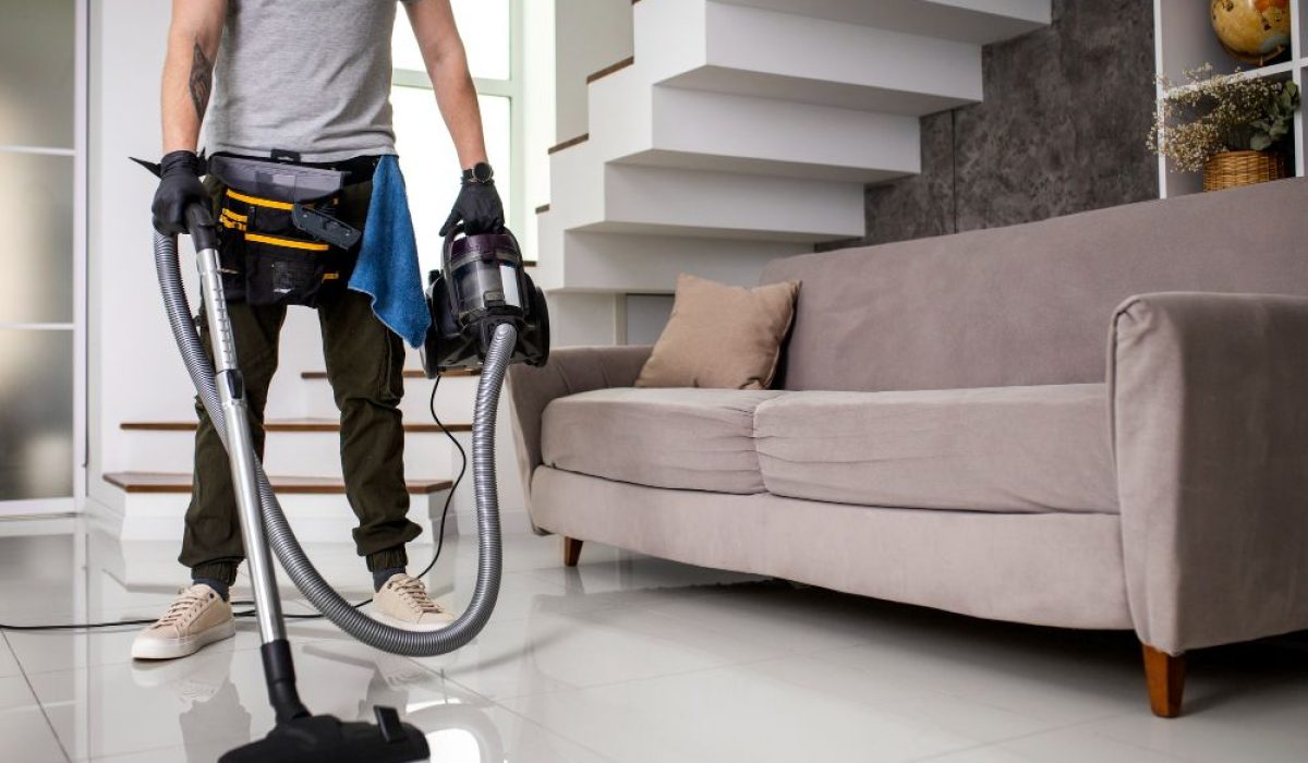 Organized modern home with simple cleaning setup for people working long hours and busy lifestyle